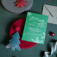 Let it snow emerald snowflakes Christmas Party