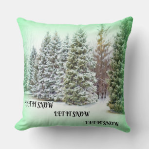 Let it snow! Festive spirit of Christmas trees Cushion