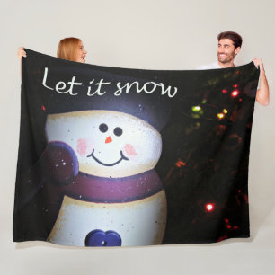Let It Snow Fleece Blanket