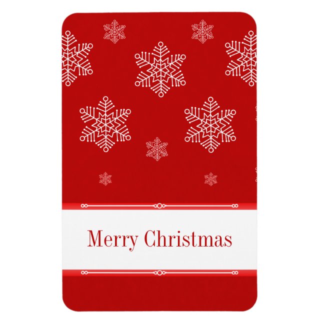 Let It Snow Flexi Magnet, Red Magnet (Vertical)