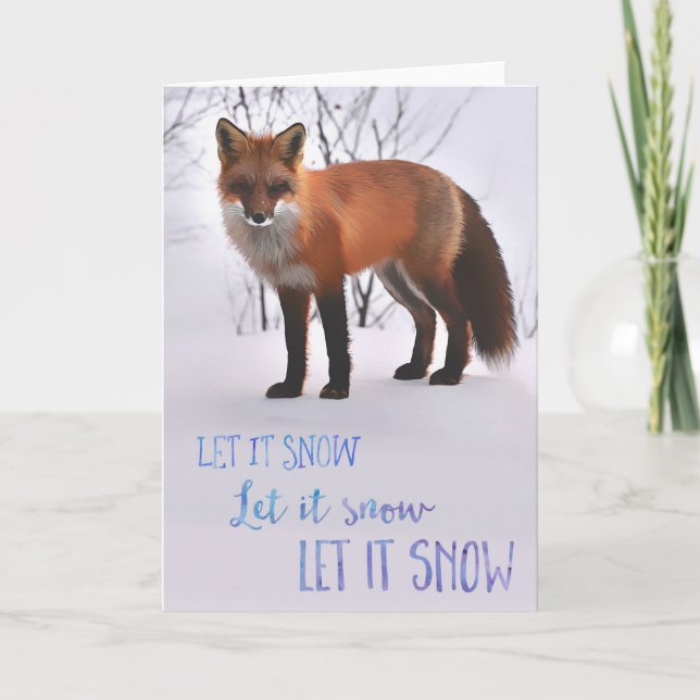 Let It Snow Fox Card (Front)