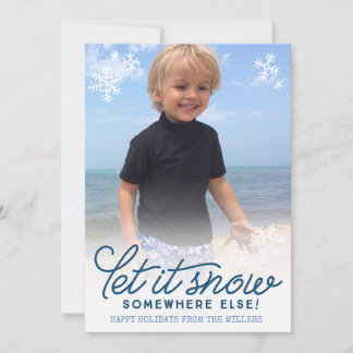 Let it Snow Funny Holiday Photo Card