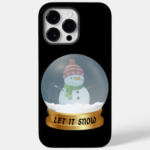 LET IT SNOW funny snowman in globe                 Case-Mate iPhone 14 Pro Max Case