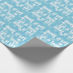Let it Snow Graphics n Snowflakes Wrapping Paper