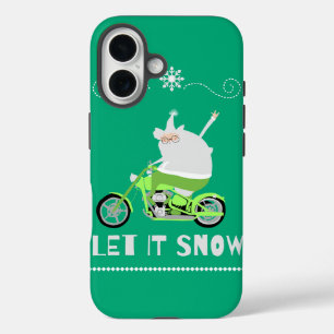 let it snow green iPhone 16 case