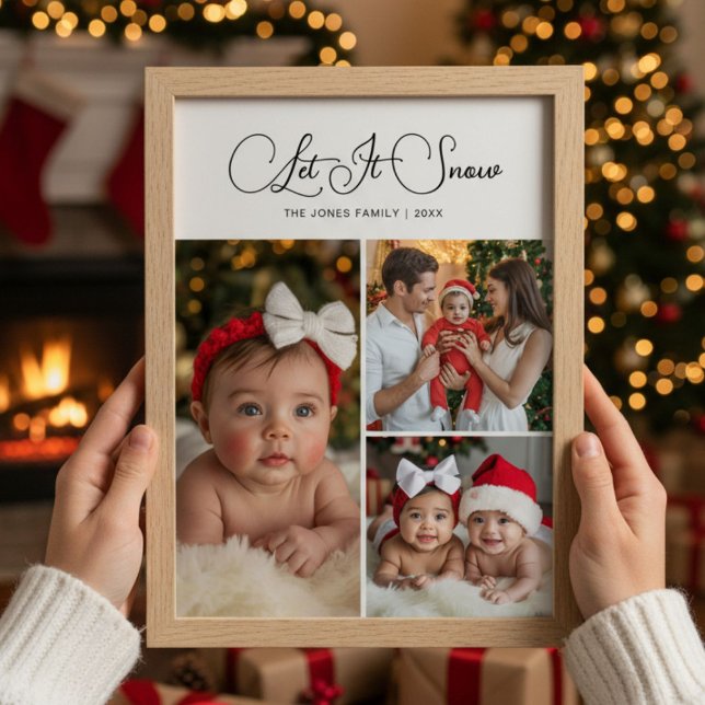 Let It Snow Heartwarming Family Christmas Card (Creator Uploaded)