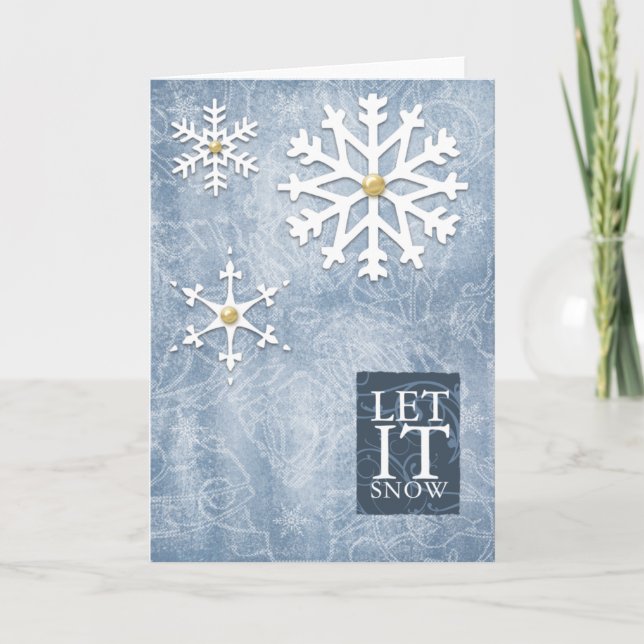 Let it snow holiday card (Front)