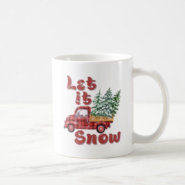 Let it snow holiday coffee mug (Right)