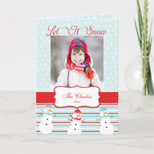 Let It Snow   Holiday Photo Greeting Card