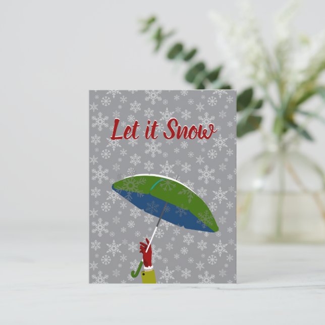Let it Snow Holiday Postcard (Standing Front)