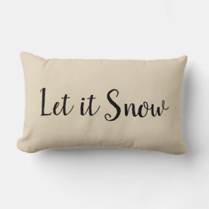 Let it Snow Holiday Quote Lumbar Cushion
