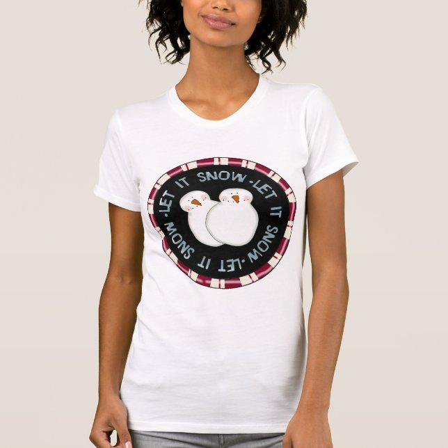 Let it Snow Holiday Tshirts and Gifts (Front)