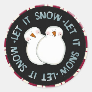 Let it Snow Holiday Tshirts and Gifts Classic Round Sticker