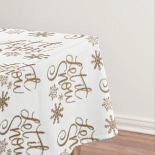 Let it Snow Holilday Christmas Decor Tablecloth