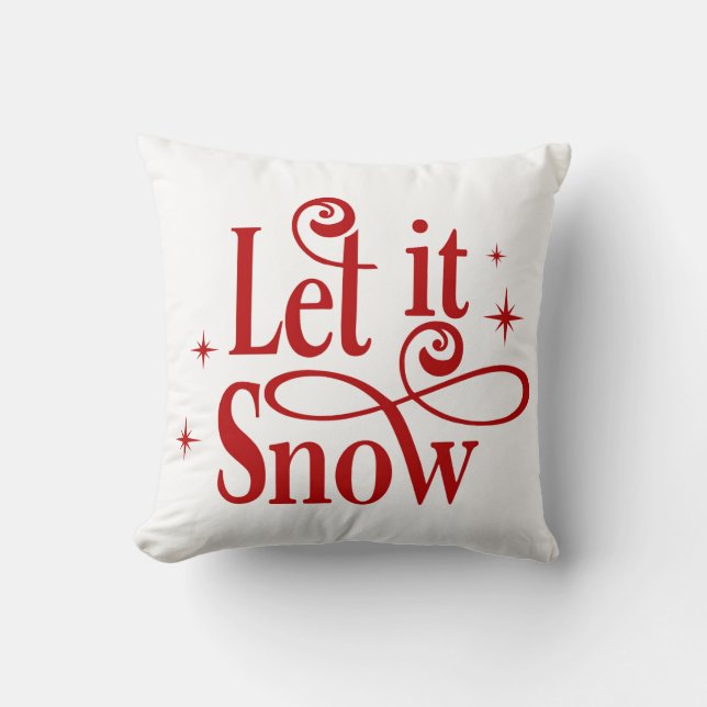 Let It Snow Home Decor Cushion (Front)