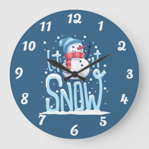 Let it Snow Large Clock