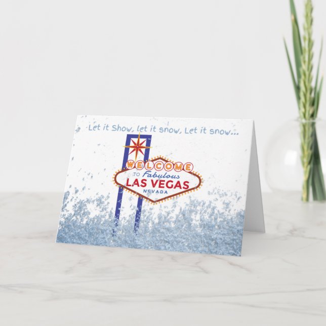 Let it Snow Las Vegas Christmas Card (Front)