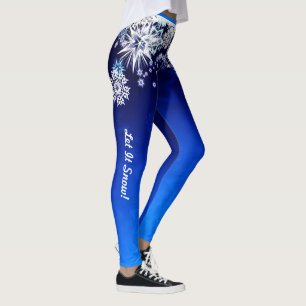Let It Snow Leggings Snowflakes Custom Cute Pants