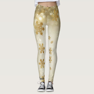Let It Snow Leggings Snowflakes Custom Cute Pants