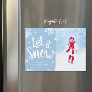 Let It Snow   Magnetic Holiday Photo Card