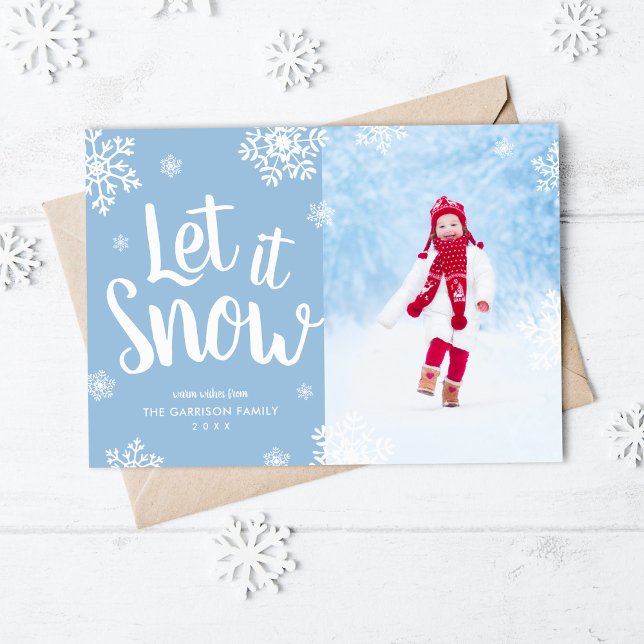 Let It Snow | Magnetic Holiday Photo Card (Creator Uploaded)