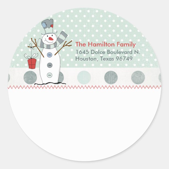 Let It Snow Mailing Label Stickers (Front)