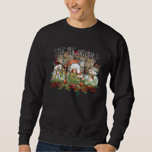 Let It Snow Merry Christmas Buffalo Plaid Snowman Sweatshirt