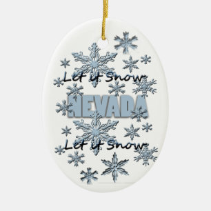 Let it Snow Nevada Christmas Ornament