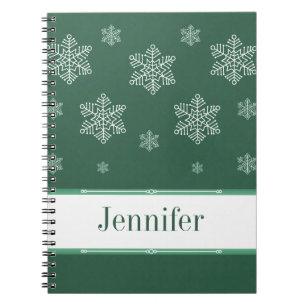 Let it Snow Notebook, Green Notebook