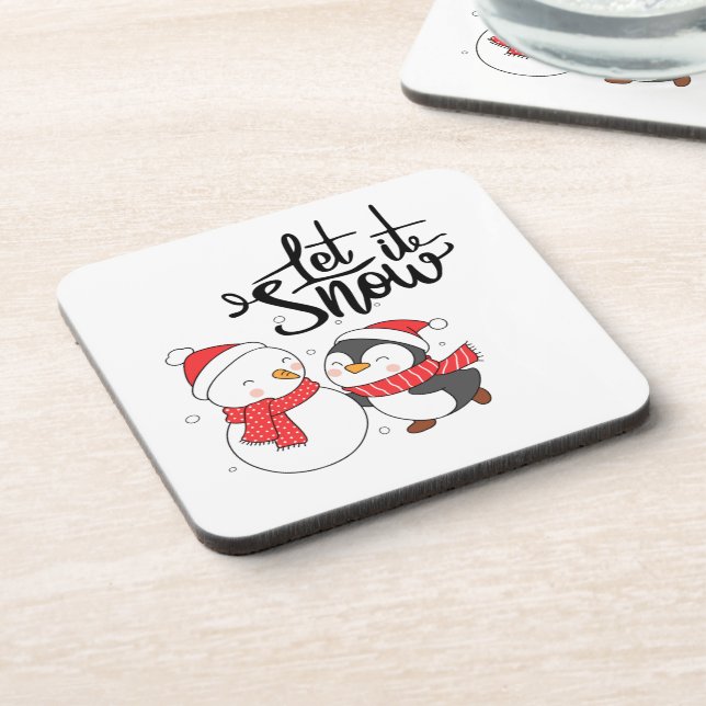 Let It Snow on a  Coaster (Left Side)