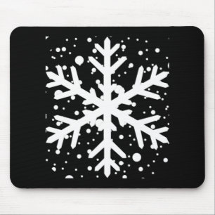 Let It Snow One Big Snowflake T Shirt Mouse Pad