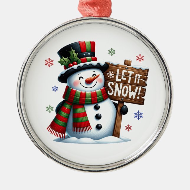 Let It Snow Ornament (Front)