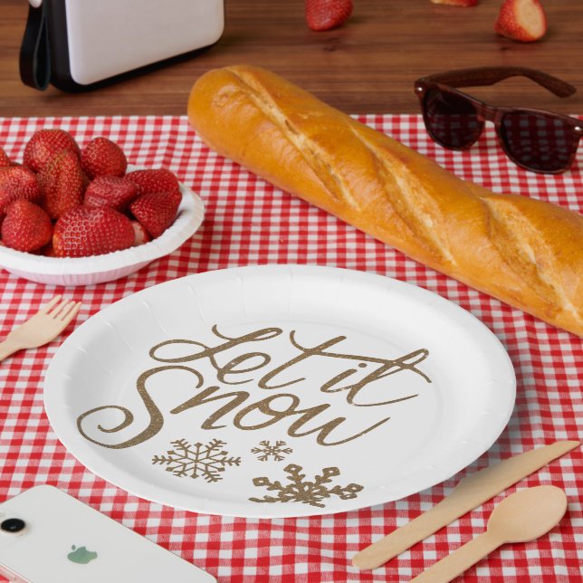 Let It Snow Paper Plate (Picnic)