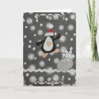 Let it Snow! Penguin Holiday Christmas Card
