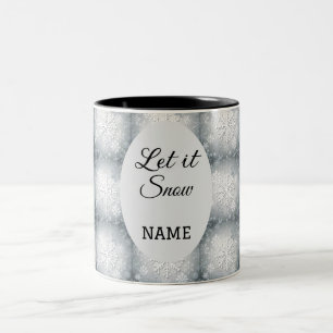 Let It Snow: Personalized Winter Two-Tone Coffee Mug