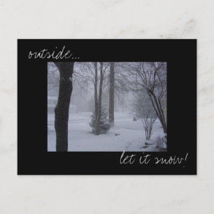 'Let it snow' photo postcard