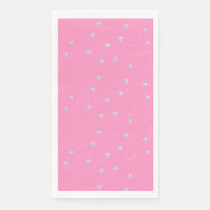 Let it Snow Pink Winter Snowflakes  Napkin