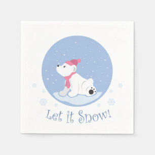 Let It Snow! (Polar Bear Cub) Napkin