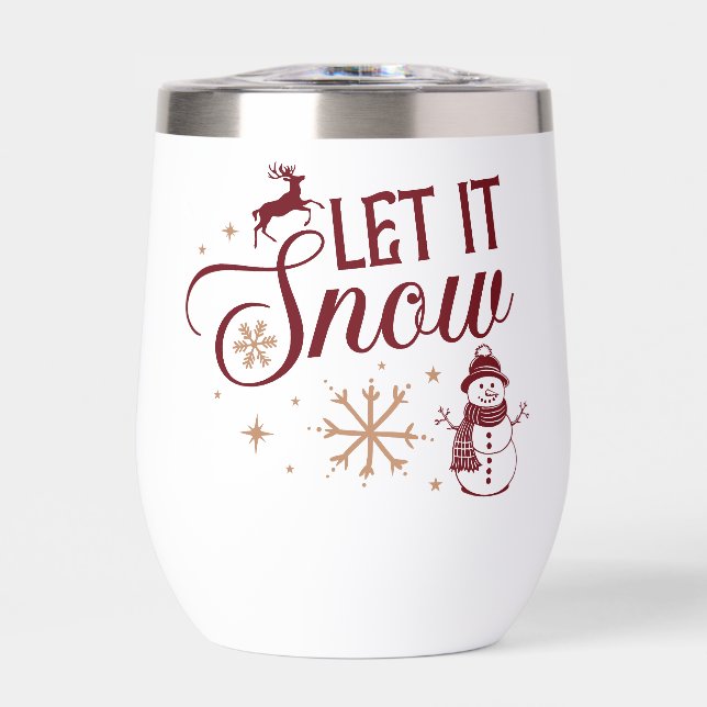 Let It Snow Reindeer Snowman Christmas (Front)