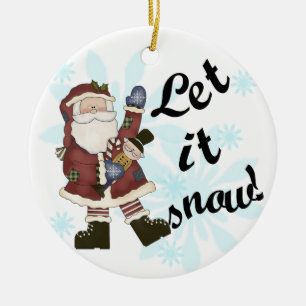 Let it Snow Santa  Keepsake Ornament