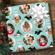 Let it Snow Scottie Dog Fun Custom Photo Mint