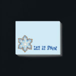 Let It Snow Snowflake Christmas Winter Hanukkah Post-it Notes<br><div class="desc">Post-It Notes feature an original marker illustration of a delicious snowflake sugar cookie. Perfect for Hanukkah gifting or a Christmas stocking stuffer!</div>