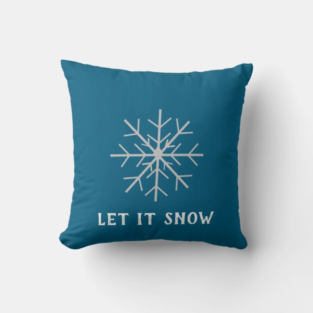 Let it snow, Snowflake  Cushion (Front)