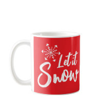 Let It Snow Snowflake Red Winter