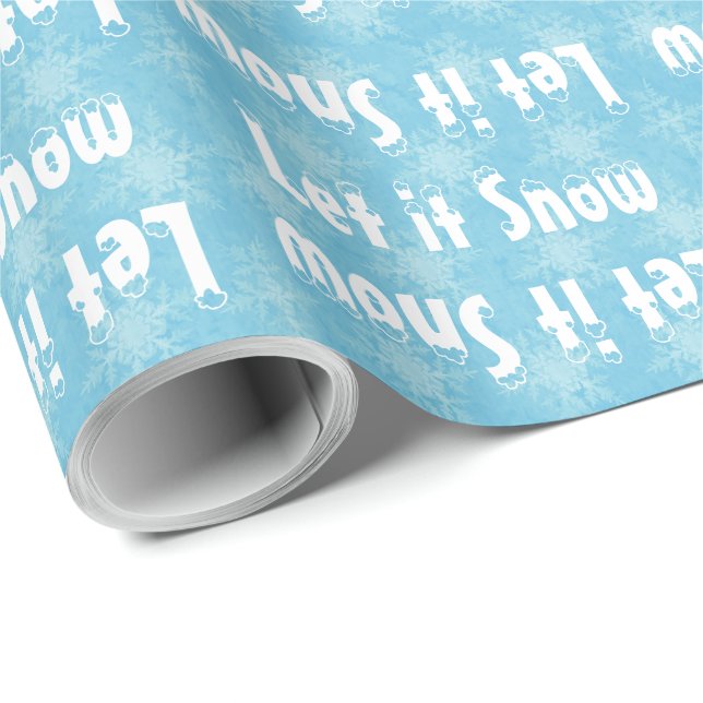 Let it Snow Snowflakes Wrapping Paper (Roll Corner)