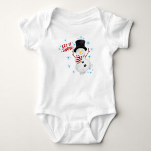 Let It Snow Snowman Baby Bodysuit