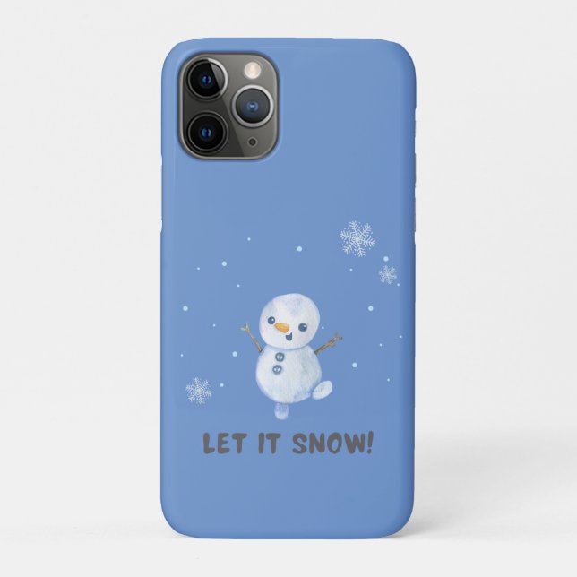Let It Snow snowman Case-Mate iPhone Case (Back)