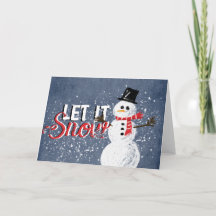 Let it Snow Snowman Christmas Holiday 