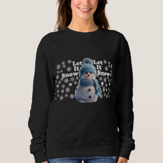 Let It Snow Snowman Christmas Sweater Or T- Shirt