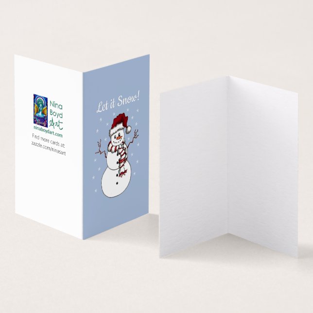 "Let it Snow" Snowman greeting card *set of 25 (Inside and Outside)